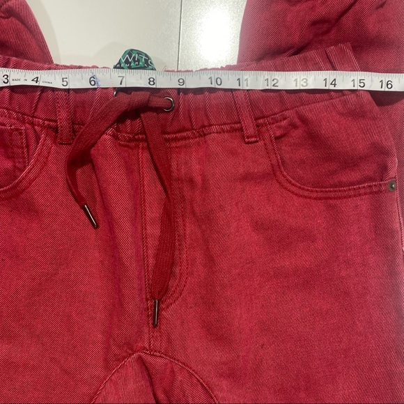 Switch Remarkable Cotton Red Pull On Mens Jean Joggers Tie Drawstring 30x28 - Picture 13 of 14